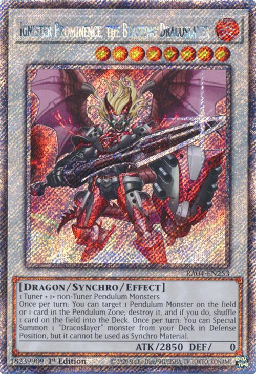 Ignister Prominence, the Blasting Dracoslayer [RA04-EN253] Platinum Secret Rare | Cracking-Singles