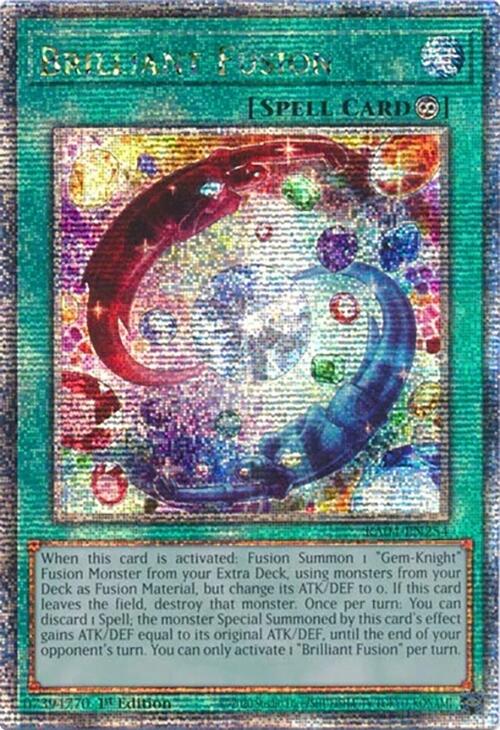 Brilliant Fusion [RA04-EN254] Quarter Century Secret Rare | Cracking-Singles
