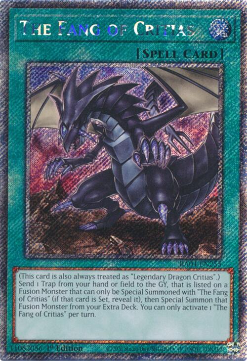 The Fang of Critias [RA04-EN255] Platinum Secret Rare | Cracking-Singles