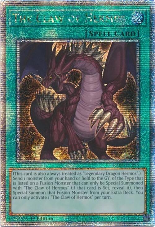 The Claw of Hermos [RA04-EN256] Quarter Century Secret Rare | Cracking-Singles