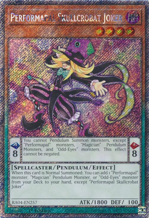 Performapal Skullcrobat Joker [RA04-EN257] Platinum Secret Rare | Cracking-Singles
