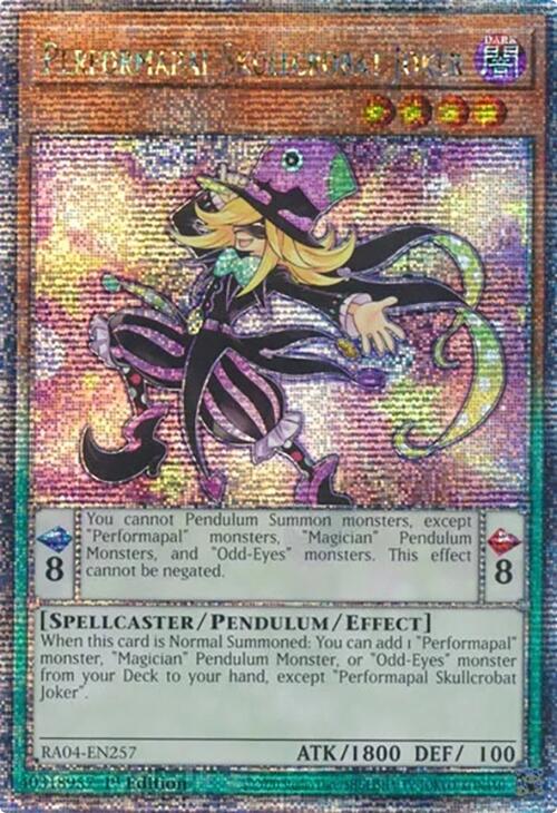 Performapal Skullcrobat Joker [RA04-EN257] Quarter Century Secret Rare | Cracking-Singles