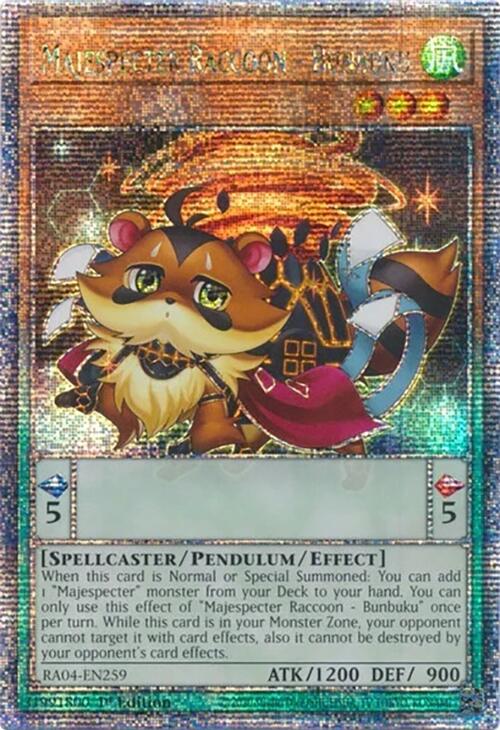 Majespecter Raccoon - Bunbuku [RA04-EN259] Quarter Century Secret Rare | Cracking-Singles