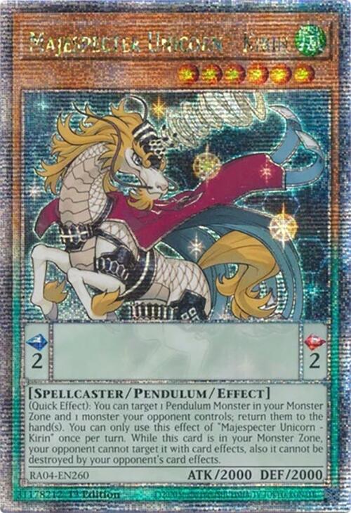 Majespecter Unicorn - Kirin [RA04-EN260] Quarter Century Secret Rare | Cracking-Singles