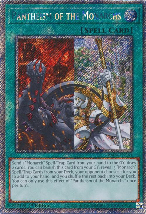 Pantheism of the Monarchs [RA04-EN261] Platinum Secret Rare | Cracking-Singles
