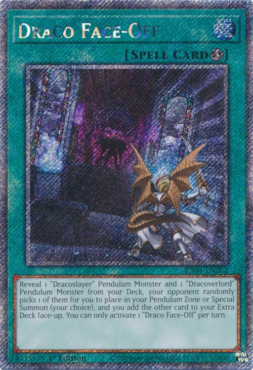 Draco Face-Off [RA04-EN262] Platinum Secret Rare | Cracking-Singles
