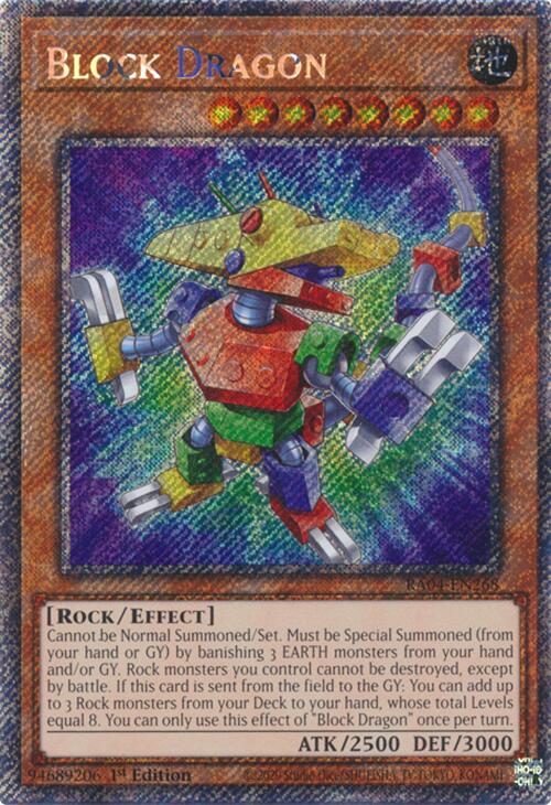 Block Dragon [RA04-EN268] Platinum Secret Rare | Cracking-Singles