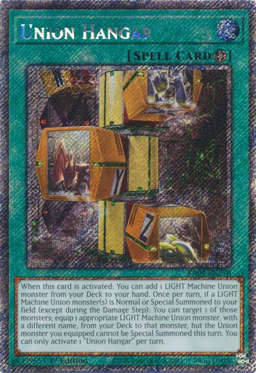 Union Hangar [RA04-EN270] Platinum Secret Rare | Cracking-Singles