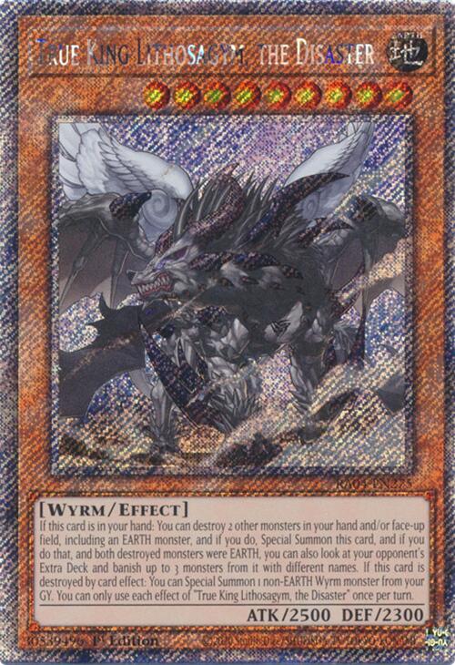 True King Lithosagym, the Disaster [RA04-EN275] Platinum Secret Rare | Cracking-Singles