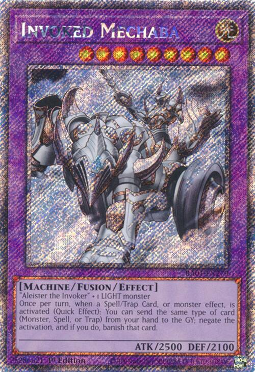 Invoked Mechaba [RA04-EN279] Platinum Secret Rare | Cracking-Singles