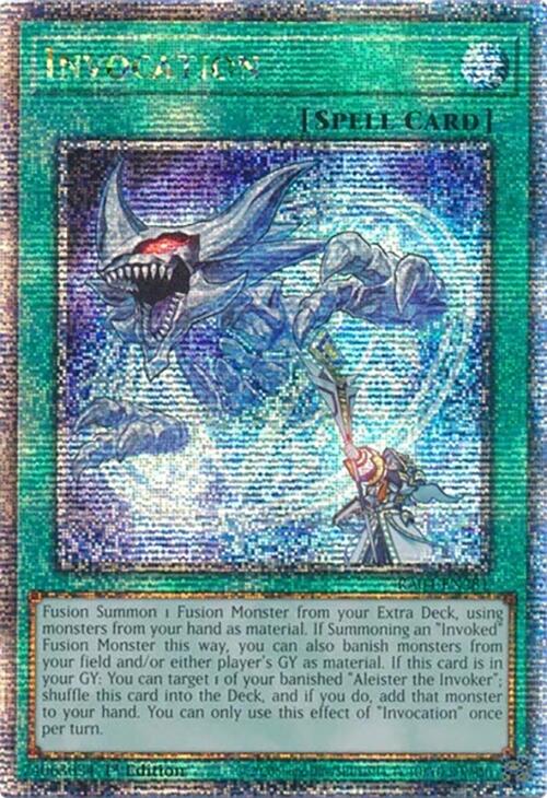 Invocation [RA04-EN281] Quarter Century Secret Rare | Cracking-Singles