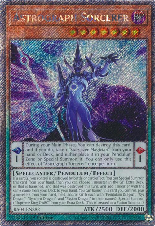 Astrograph Sorcerer [RA04-EN282] Platinum Secret Rare | Cracking-Singles