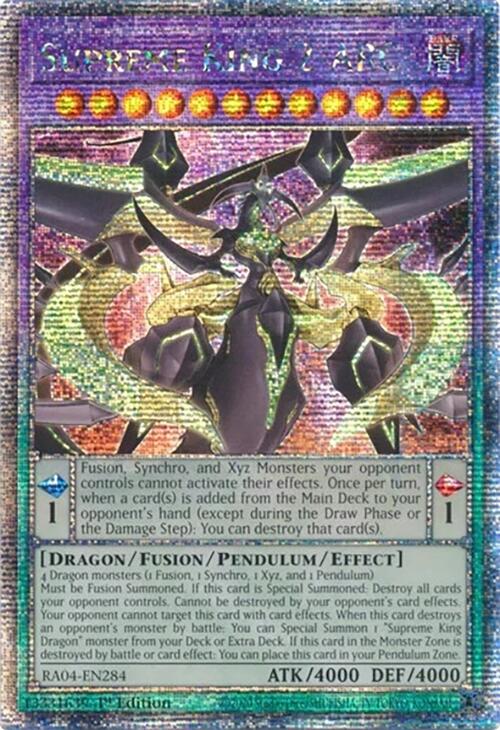 Supreme King Z-ARC [RA04-EN284] Quarter Century Secret Rare | Cracking-Singles