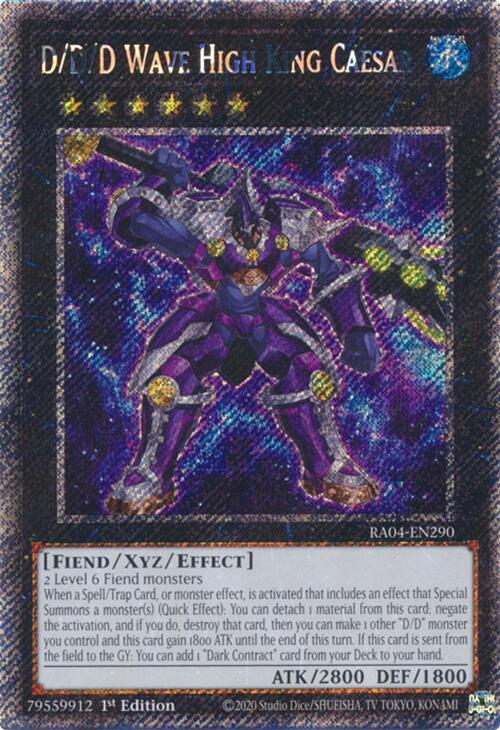 D/D/D Wave High King Caesar [RA04-EN290] Platinum Secret Rare | Cracking-Singles