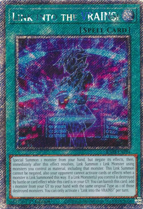 Link into the VRAINS! [RA04-EN294] Platinum Secret Rare | Cracking-Singles
