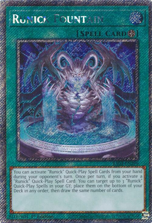 Runick Fountain [RA04-EN296] Platinum Secret Rare | Cracking-Singles