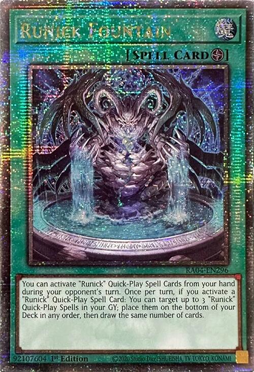 Runick Fountain [RA04-EN296] Quarter Century Secret Rare | Cracking-Singles