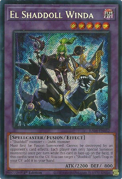 El Shaddoll Winda [RA04-EN052] Secret Rare | Cracking-Singles