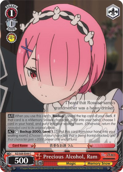 Precious Alcohol, Ram (RZ/S68-E044 C) [Re:ZERO Memory Snow] | Cracking-Singles