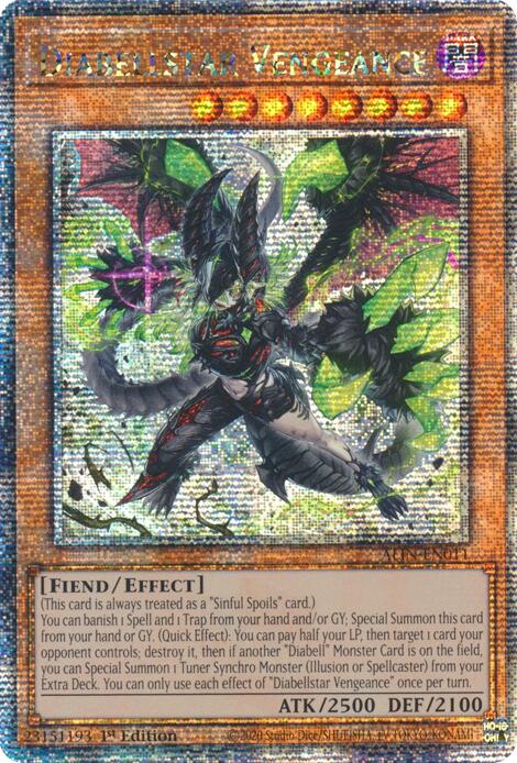 Diabellstar Vengeance [ALIN-EN011] Quarter Century Secret Rare | Cracking-Singles