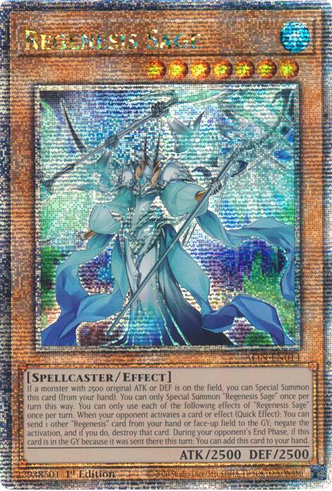 Regenesis Sage [ALIN-EN014] Quarter Century Secret Rare | Cracking-Singles
