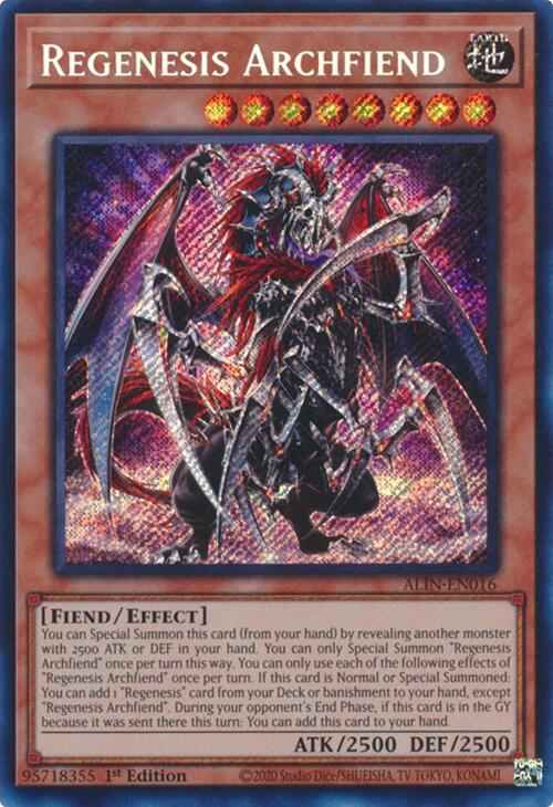 Regenesis Archfiend [ALIN-EN016] Secret Rare | Cracking-Singles