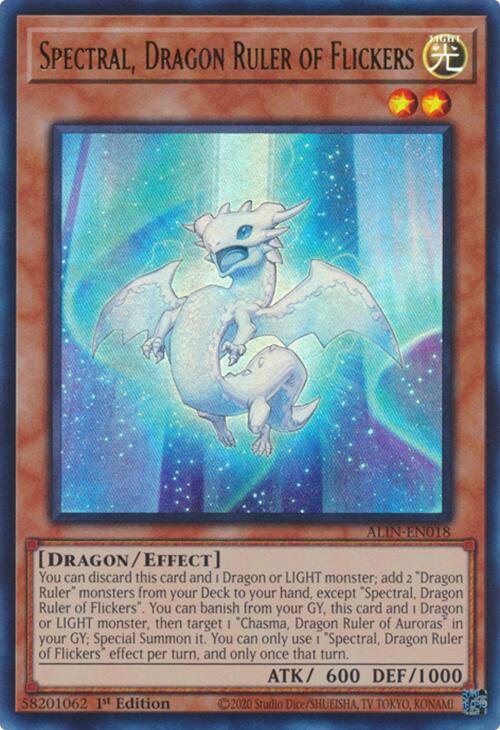 Spectral, Dragon Ruler of Flickers [ALIN-EN018] Ultra Rare | Cracking-Singles