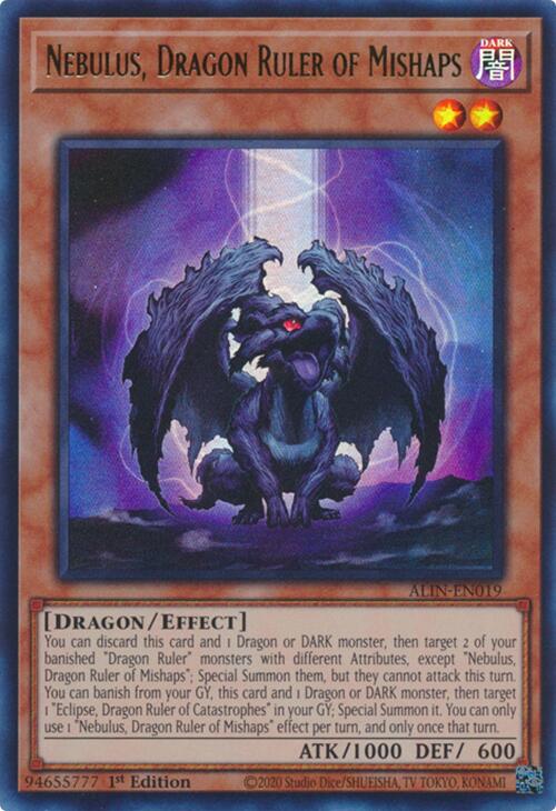 Nebulus, Dragon Ruler of Mishaps [ALIN-EN019] Ultra Rare | Cracking-Singles