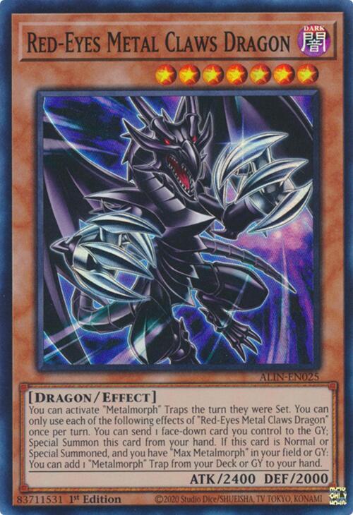 Red-Eyes Metal Claws Dragon [ALIN-EN025] Super Rare | Cracking-Singles