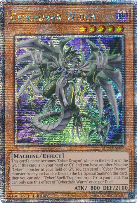 Cyberdark Wurm [ALIN-EN027] Quarter Century Secret Rare | Cracking-Singles