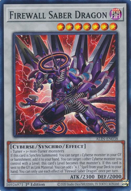 Firewall Saber Dragon [ALIN-EN038] Super Rare | Cracking-Singles