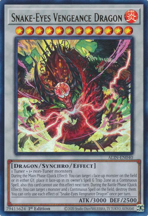 Snake-Eyes Vengeance Dragon [ALIN-EN040] Ultra Rare | Cracking-Singles