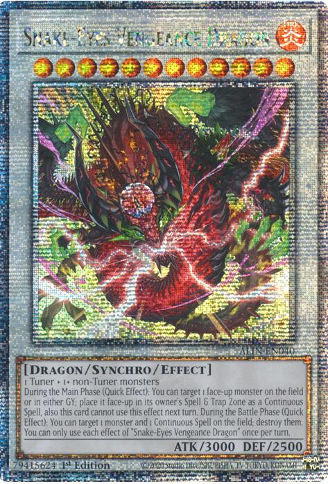 Snake-Eyes Vengeance Dragon [ALIN-EN040] Quarter Century Secret Rare | Cracking-Singles
