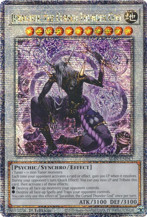 Juraishin, the Cursed Thunder God [ALIN-EN043] Quarter Century Secret Rare | Cracking-Singles
