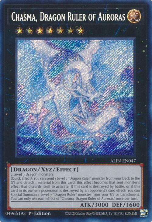 Chasma, Dragon Ruler of Auroras [ALIN-EN047] Secret Rare | Cracking-Singles