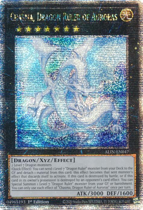 Chasma, Dragon Ruler of Auroras [ALIN-EN047] Quarter Century Secret Rare | Cracking-Singles