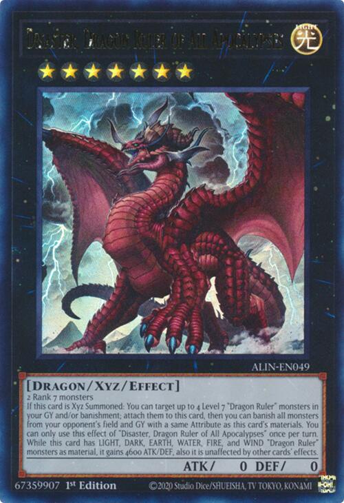 Disaster, Dragon Ruler of All Apocalypses [ALIN-EN049] Ultra Rare | Cracking-Singles