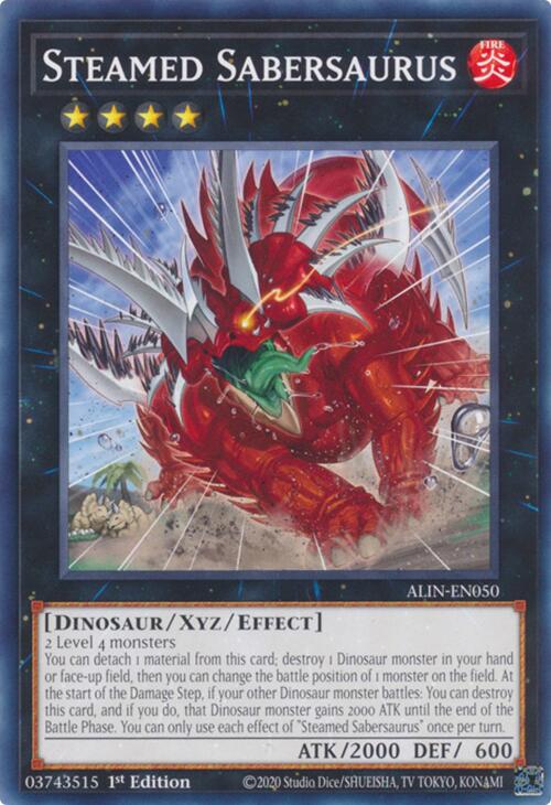 Steamed Sabersaurus [ALIN-EN050] Common | Cracking-Singles