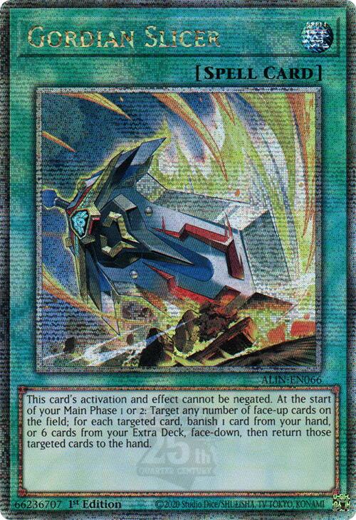 Gordian Slicer [ALIN-EN066] Quarter Century Secret Rare | Cracking-Singles