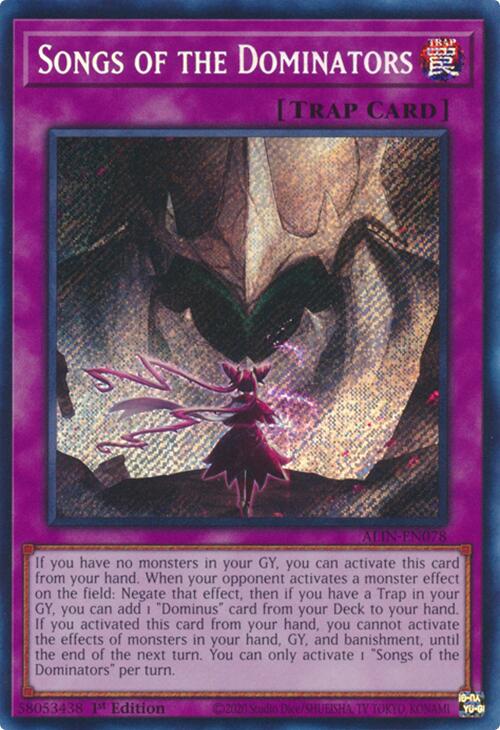 Songs of the Dominators [ALIN-EN078] Secret Rare | Cracking-Singles