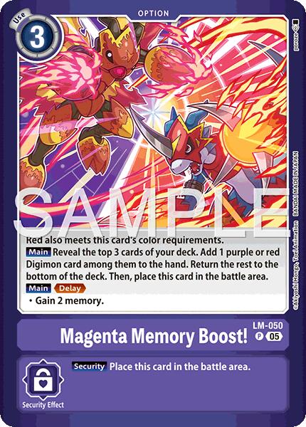 Magenta Memory Boost! [LM-050] (Limited Card Pack -Billion Bullet-) [Limited Card Pack -Billion Bullet-] | Cracking-Singles