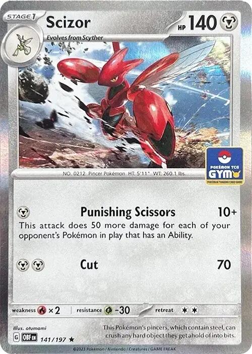 Scizor (141/197) (Pokemon Gym Promo) [Scarlet & Violet: Obsidian Flames] | Cracking-Singles