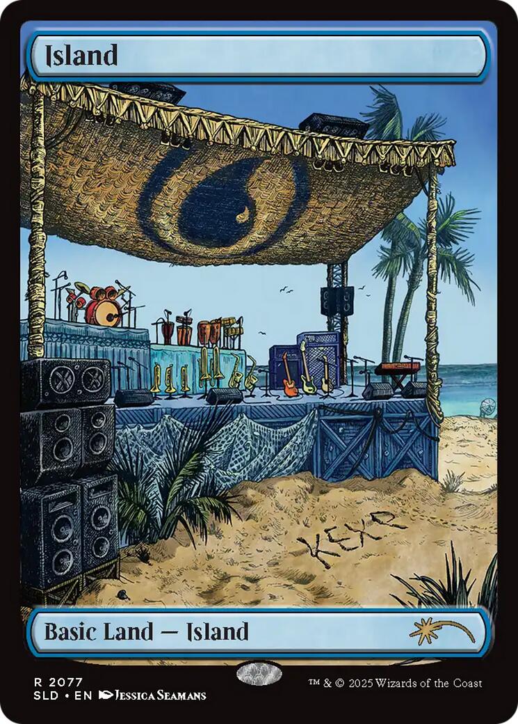 Island (2077) [Secret Lair Drop Series] | Cracking-Singles
