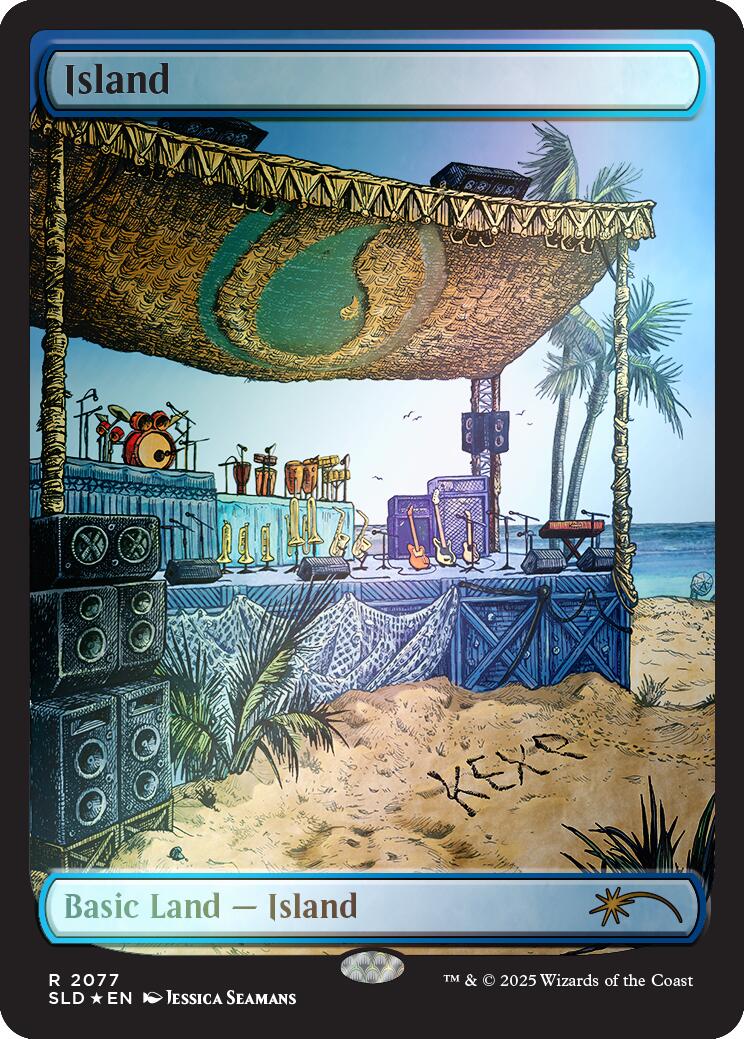 Island (2077) (Rainbow Foil) [Secret Lair Drop Series] | Cracking-Singles