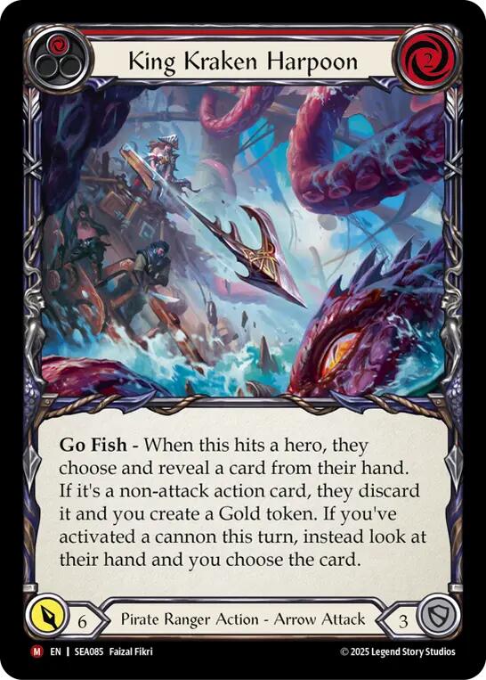 King Kraken Harpoon (Rainbow Foil) [SEA085] (High Seas)  Rainbow Foil | Cracking-Singles