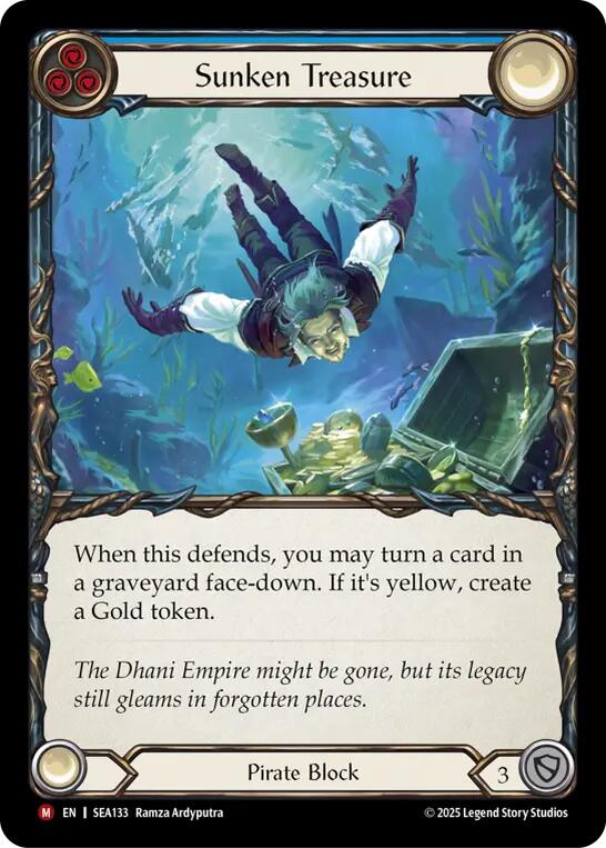 Sunken Treasure (Rainbow Foil) [SEA133] (High Seas)  Rainbow Foil | Cracking-Singles