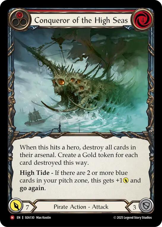 Conqueror of the High Seas (Rainbow Foil) [SEA130] (High Seas)  Rainbow Foil | Cracking-Singles