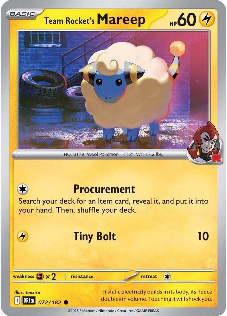 Team Rocket's Mareep (072/182) [Scarlet & Violet: Destined Rivals] | Cracking-Singles