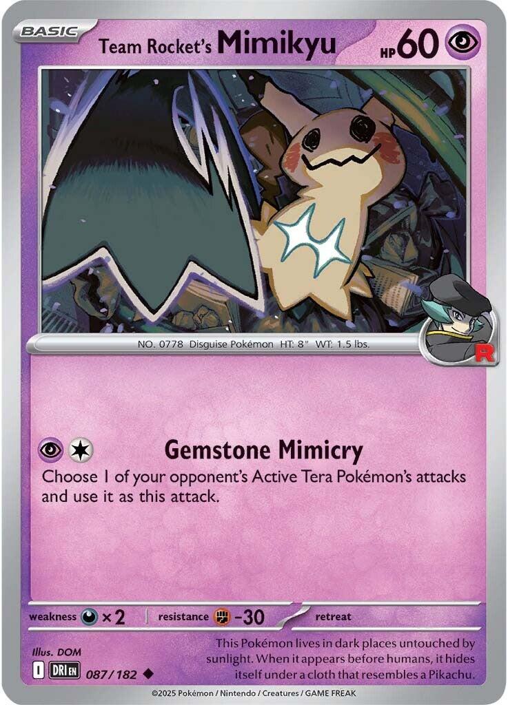Team Rocket's Mimikyu (087/182) [Scarlet & Violet: Destined Rivals] | Cracking-Singles
