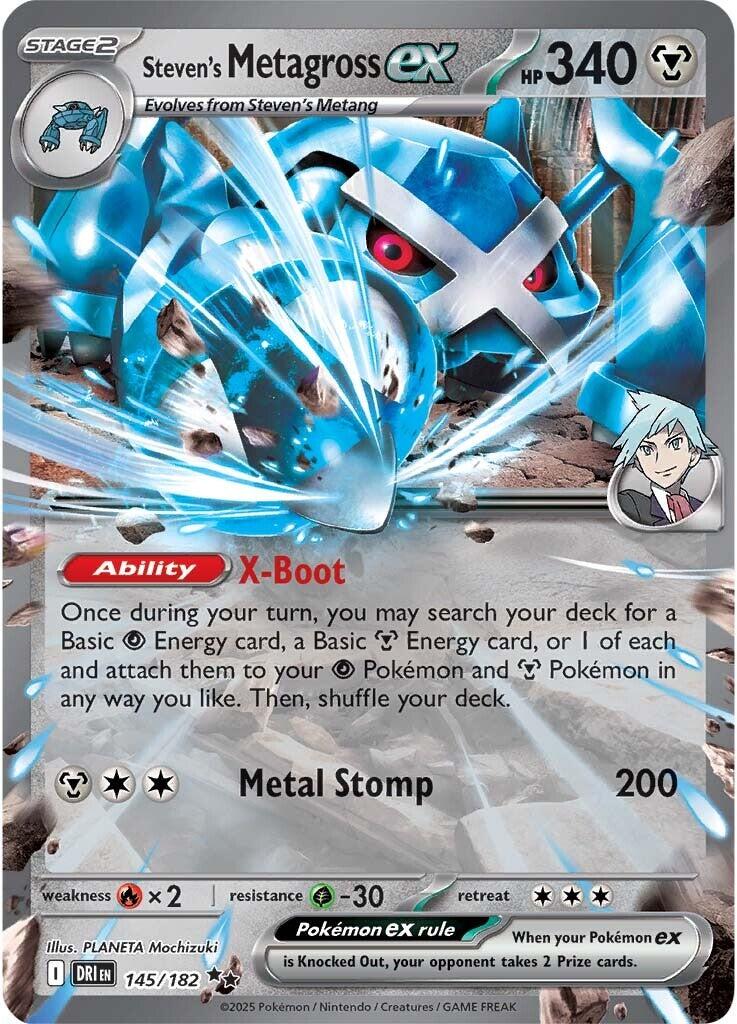 Steven's Metagross ex (145/182) [Scarlet & Violet: Destined Rivals] | Cracking-Singles